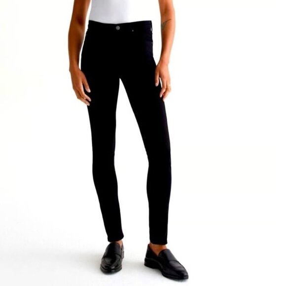 Adriano Goldschmied Black Prima Crop Mid-Rise Cigarette Crop Jeans 28 Womens - Picture 1 of 11